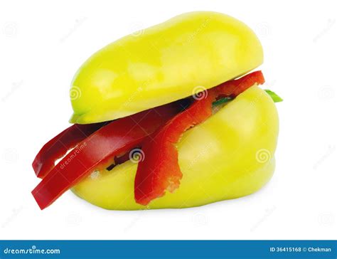 Pimenta De Sino Doce Isolada No Fundo Branco Foto De Stock Imagem De