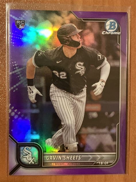 Bowman Chrome Gavin Sheets Rookie Rc Purple Refractor Sp