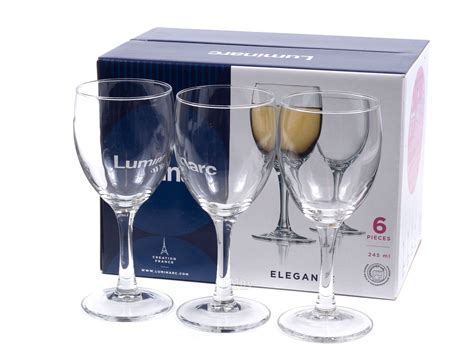 Купить набор бокалов для вина стеклянных "Elegance" 6 шт. 245 мл ...