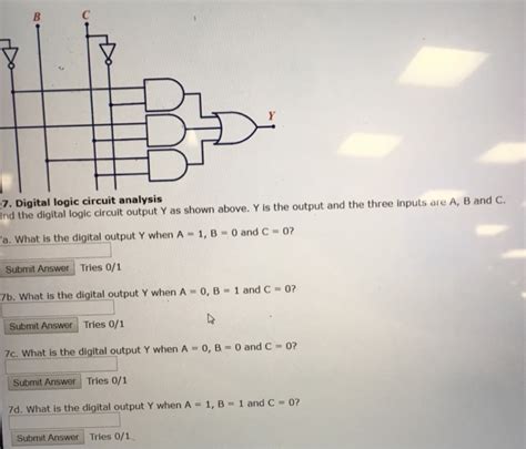 Solved Digital Logic Circuit Analysis Ind The Digital Chegg