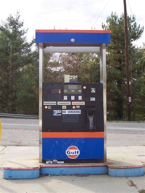 Gulf Station Gas Pumps A Set Of Gulf Gas Station Pumps As Flickr