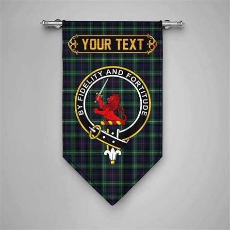 Scottish Farquharson Modern Clan Crest Tartan Gonfalon Custom Personalized