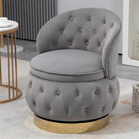 Degree Swivel Cuddle Barrel Accent Storage Chairs Round Armchairs