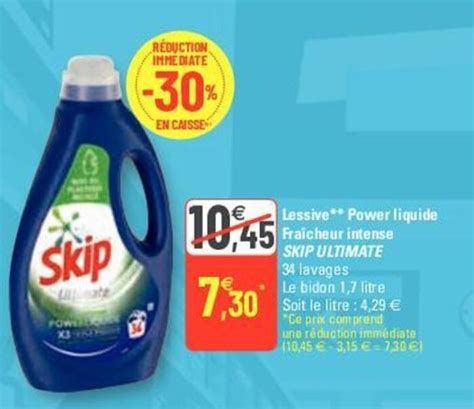 Promo SKIP ULTIMATE lessive power liquide fraîcheur intense chez G20