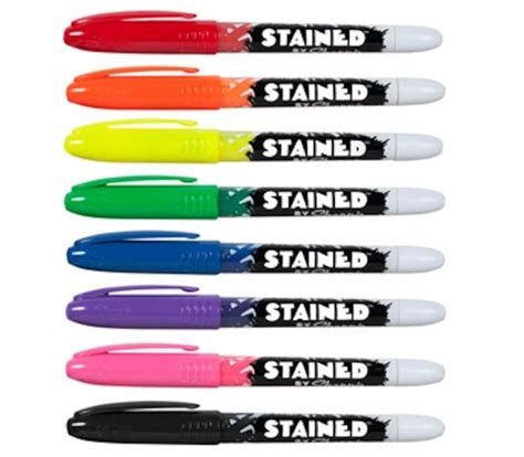 Sharpie Stained Brush Tip Fabric Markers Assorted 8ct. - Etsy