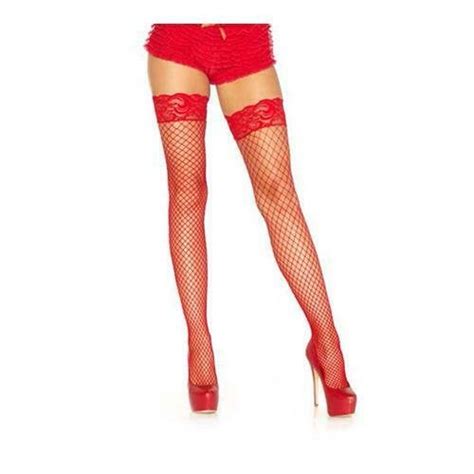 Leg Avenue Medias De Red Rojas Nikla Eroteca Sex Shop Online