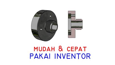 Autodesk Inventor Indonesia Latihan Sederhana Youtube