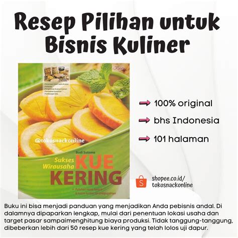 Jual Buku Sukses Wirausaha Kue Kering Plus Puluhan Resep Favorit Dan