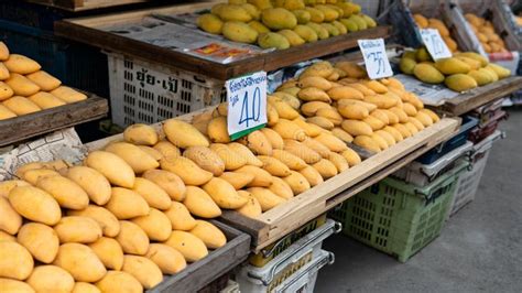 Манго на рынке редакционное фото. изображение насчитывающей счетчик ...