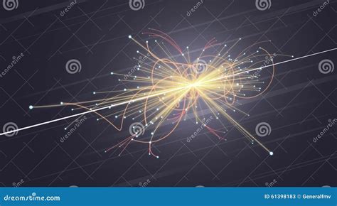 Particle Collision In LHC (Large Hadron Collider) Stock Illustration - Image: 61398183