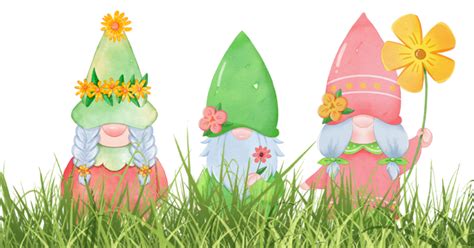 Spring Gnome Png Transparent Blue Spring Gnome Gnome Spring Cute