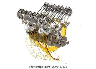 V Car Engine Oil Concept Modern Stock Illustration