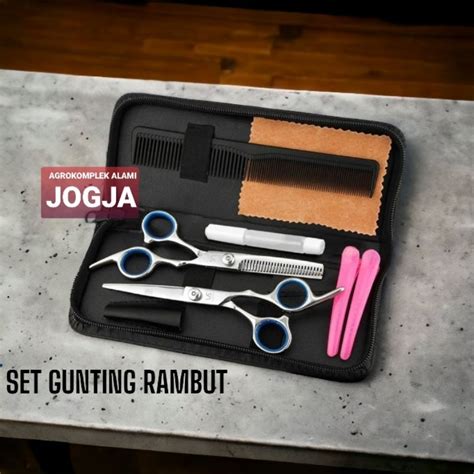 Jual Set Alat Potong Rambut Cukur Barber Shop Pisau Salon Alat