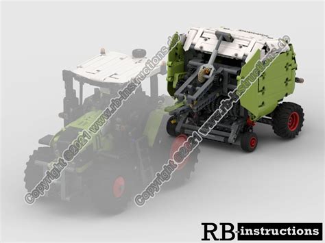 Lego Moc Round Baler For Claas Xerion 5000 Fastrac Or Other Tractors