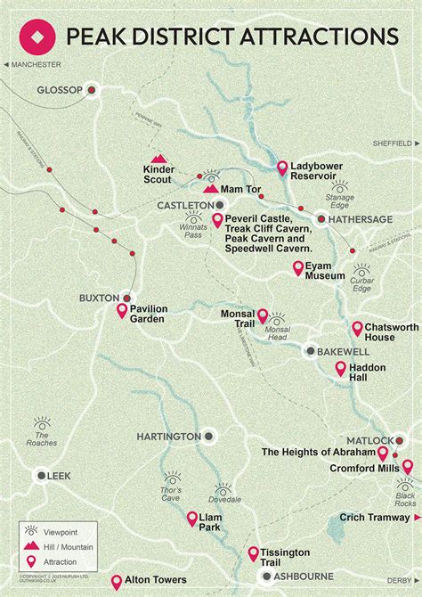 The Ultimate Peak District Attraction Map