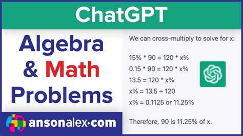 How To Use Chatgpt For Algebra And Math Real World Example Youtube