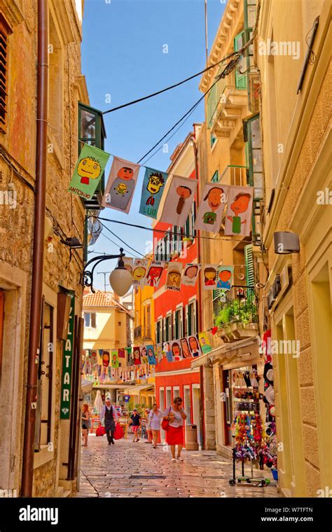 Back Street In Sibenik Old Town On The Dalmatian Coast Of Croatia Stock