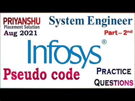 Infosys Pseudocode Practice Questions And Answer Infosys Pseudocode