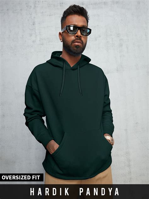 Emerald Green Men Oversized Hoodies Online