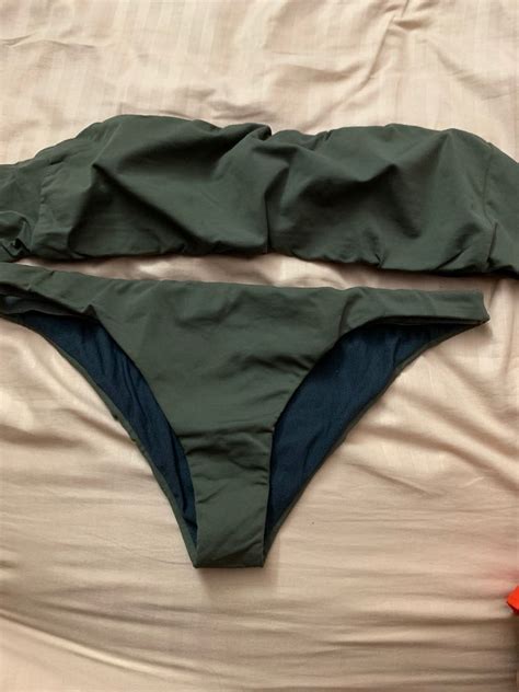 Army Green Bikini Women S Fashion Swimwear Bikinis Swimsuits On Carousell