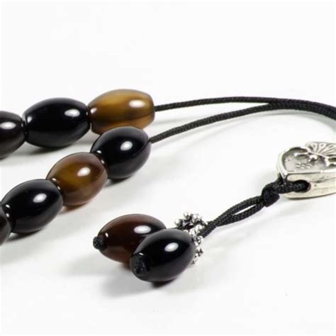 Agate Gemstone Worry Beads Greek Komboloi Oval Prayer Beads