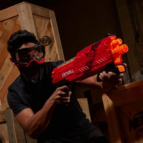 Nerf Rival Atlas Xvi 1200 Blaster Red Blasters And Foam Play Amazon