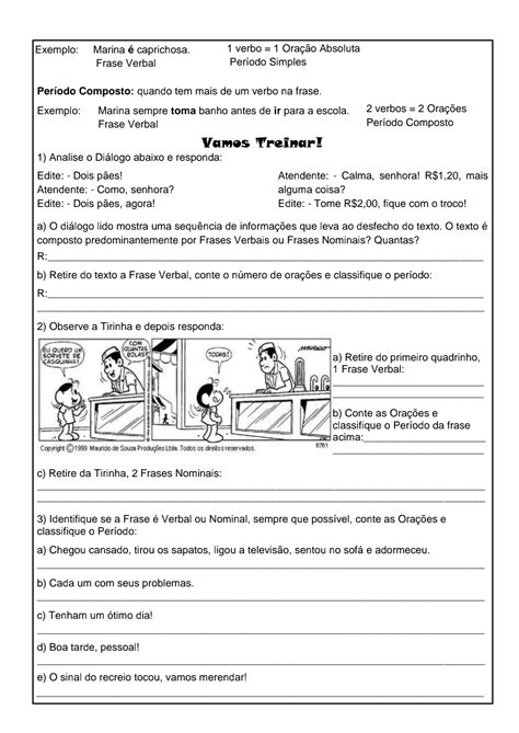 Exercícios Sobre Frase Oração E Período EDULEARN