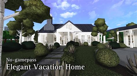 Bloxburg Elegant Vacation Home No Gamepass Speedbuild Roblox Youtube