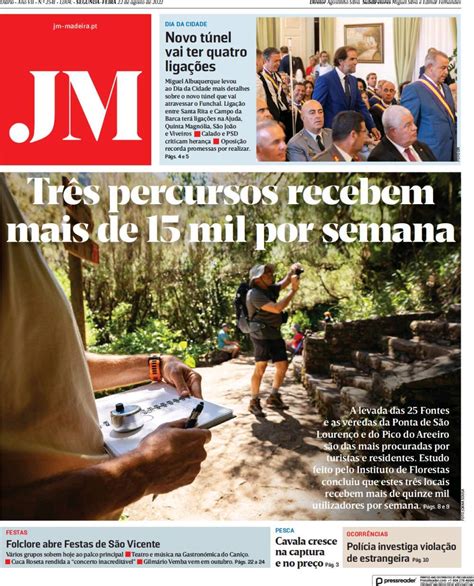 Capa Jornal Da Madeira 22 Agosto 2022 Capasjornais Pt