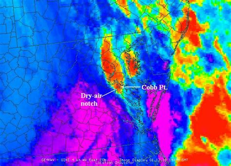 Goes Vw Ir Brightness Temperature Difference Btd Image At Utc