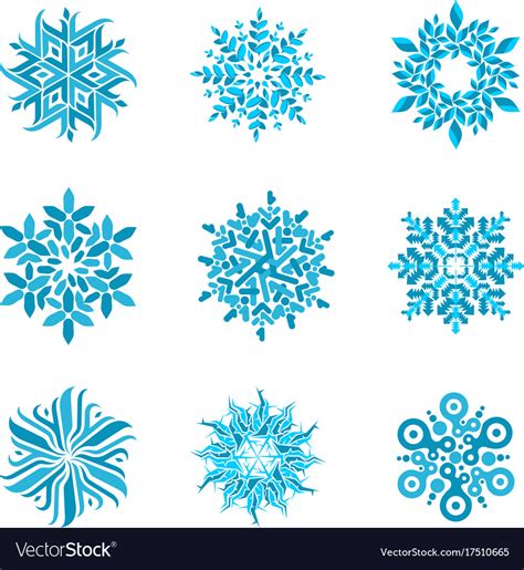 Snowflake logo Royalty Free Vector Image - VectorStock