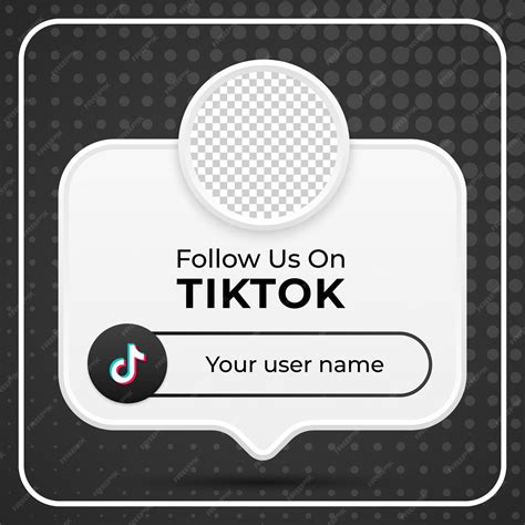 Premium Vector Follow Us On Tiktok Social Media Square Banner