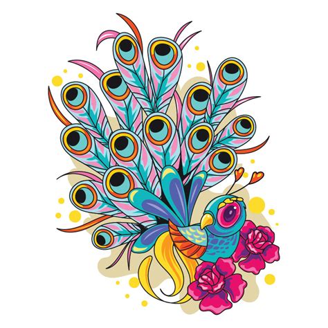 Illustration of Peacock New Skool Tattoo Art Design 224097 Vector Art ...