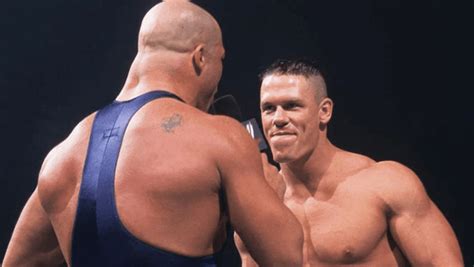 Kurt Angle Celebrates John Cenas Wwe Debut