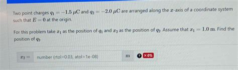 Solved Two Point Charges Q1−15μc And Q2−20μc Are