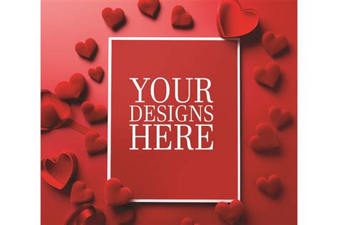 Valentine Backgrounds Card Mockups Graphic By Design Garden Creative