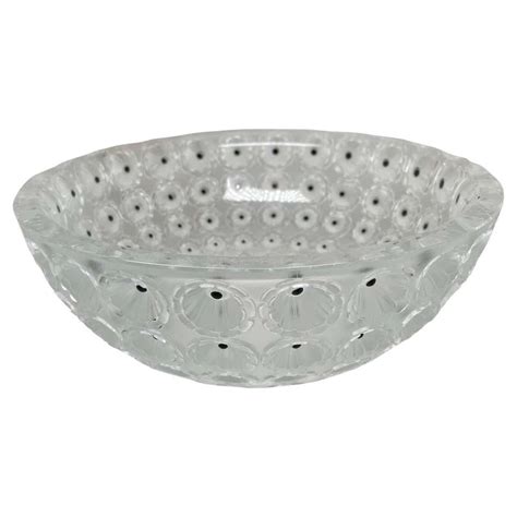 Exquisite Vintage French Clear And Frosted Glass Pinsons Bowl Rene Lalique For Sale At 1stdibs