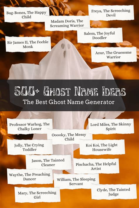 500+ Ghost Names: Good & Evil Ghosts | Imagine Forest