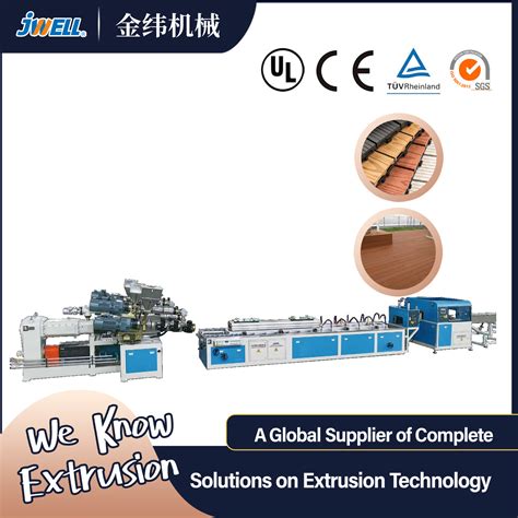 Jwell Wpc Pe Pp Pvc Profile Decking Production Line Plastic Extruder