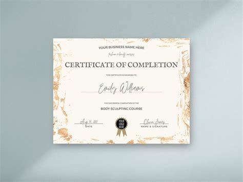 Certificate Of Completion Template Lash Certificate Of Completion