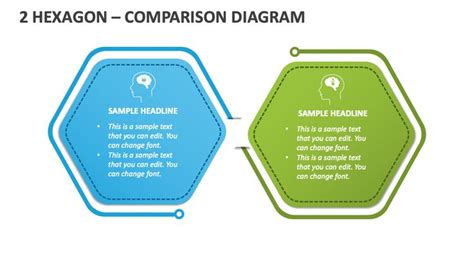 Free 2 Hexagon Comparison Diagram Different Marketing Strategies