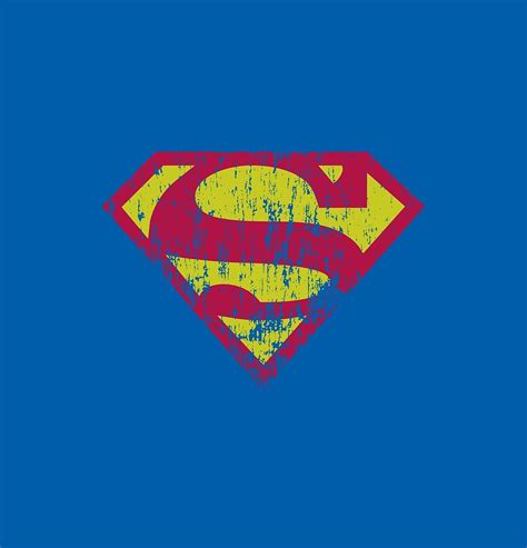 Superman Classic Logo Distressed Digital Art By Brand A Fine Art