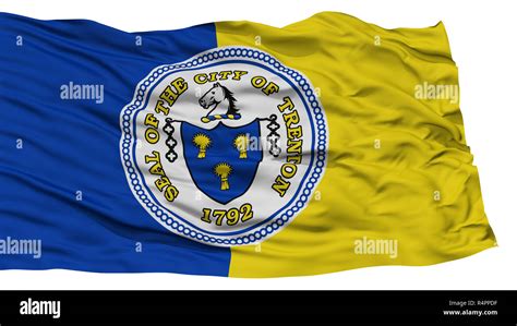 Isolated Trenton Flag Waving On White Background Stock Photo Alamy