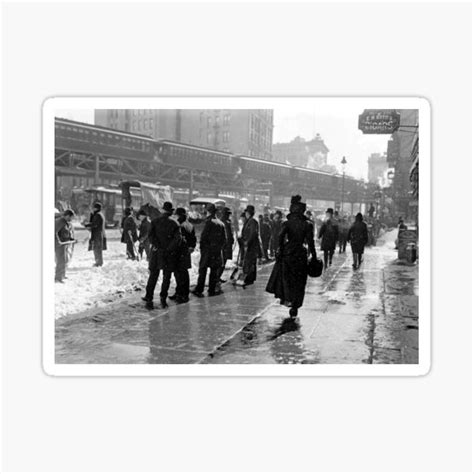 "New York City Blizzard 1899" Sticker by DejaVuTimeline | Redbubble