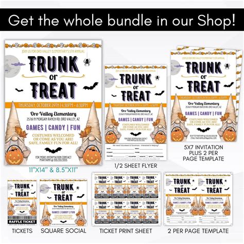 Trunk or Treat Flyer Sign Poster Set – Simple Desert Designs