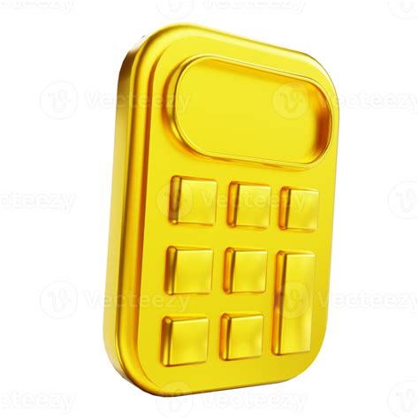 3d Illustration Golden Calculator 10849961 Png