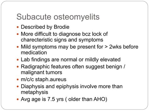 Acute Hematogenous Osteomyelitis Ppt