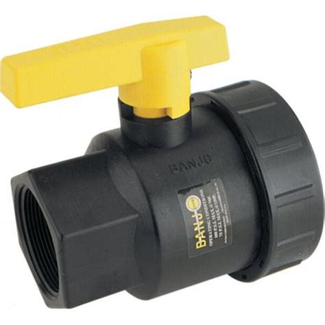 Banjo Polypropylene 2 Way Single Union Ball Valve