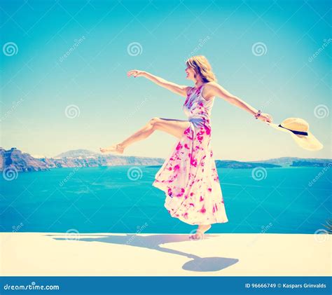 Carefree Happy Woman Enjoying Life In Summer Stock Image Image Of