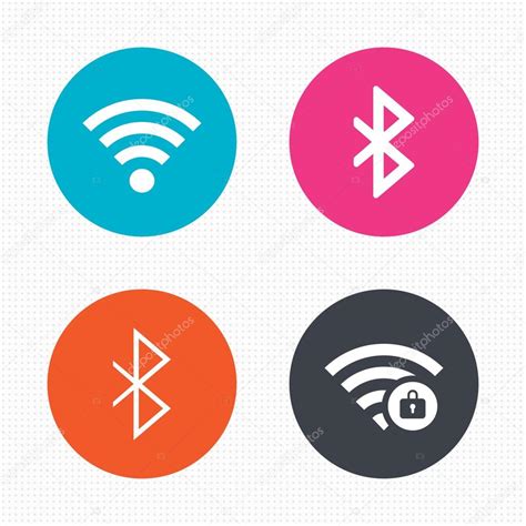 Wifi And Bluetooth Icons Stock Vector By Blankstock